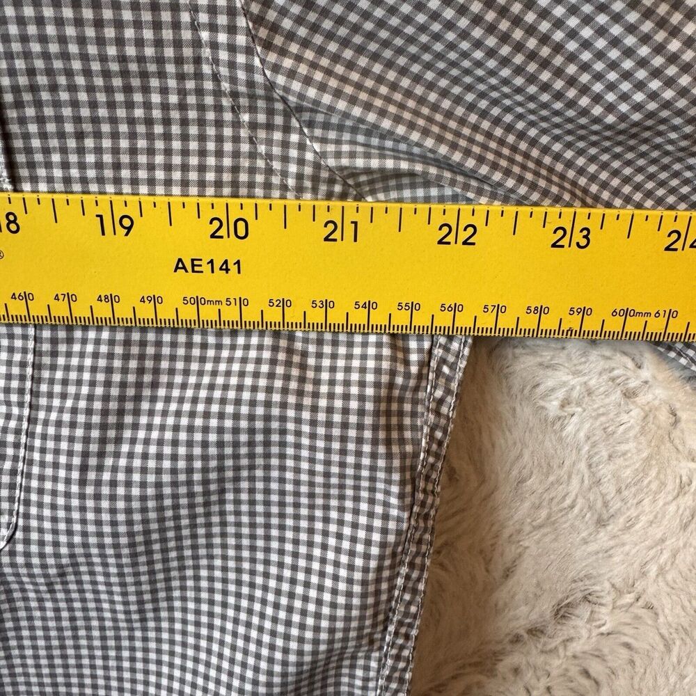 Uniqlo Shirt Mens Large Gray Checkered Button‎ Up Long Sleeve Casual 100% Cotton - Picture 6 of 8